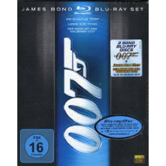 James Bond Blu-Ray Set mit 3 Blue-Ray's<BR>Ein Quantum Trost---Lizenz zum Töten---Der Mann mit dem Goldenen Colt